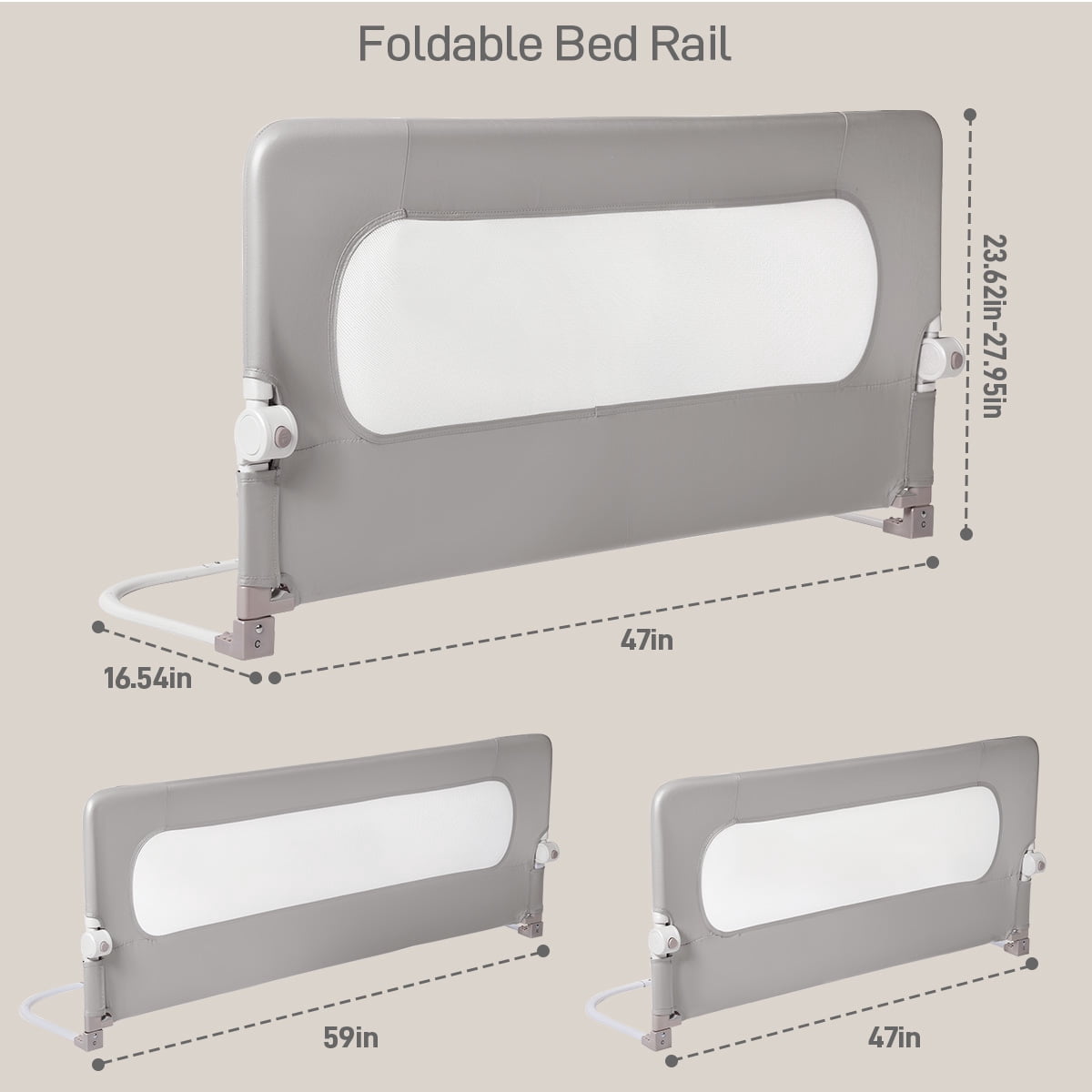 Bed Rail for Toddlers, Caveen 47" Toddler Bed Rails, Bed Rail Guard for Kids, Twin, Full, Queen Bed