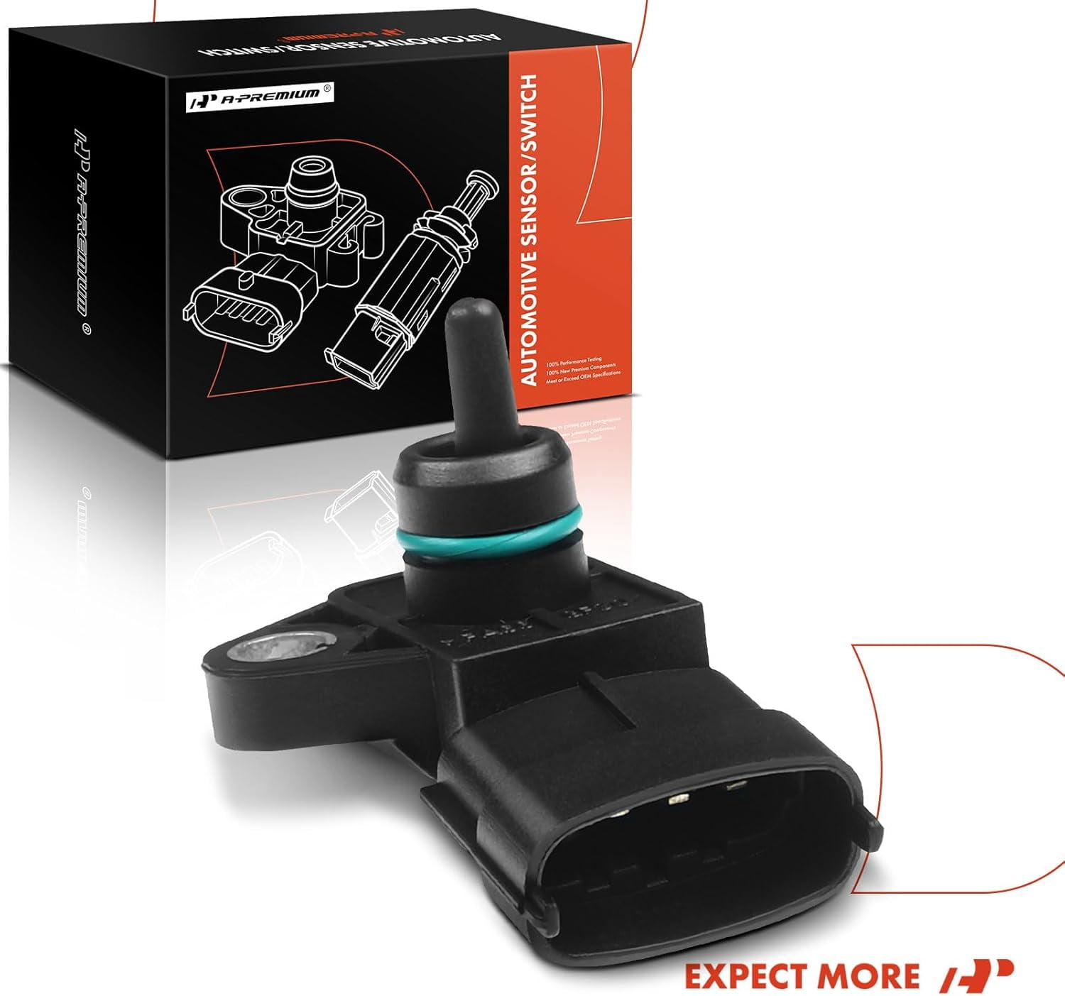 A-Premium Engine Manifold Absolute Pressure MAP Sensor Compatible with Hyundai Elantra Santa Fe Sport Sonata Tucson Veloster Genesis G90 Kia Soul Forte Koup Optima Rio Rondo Sorento Sportage