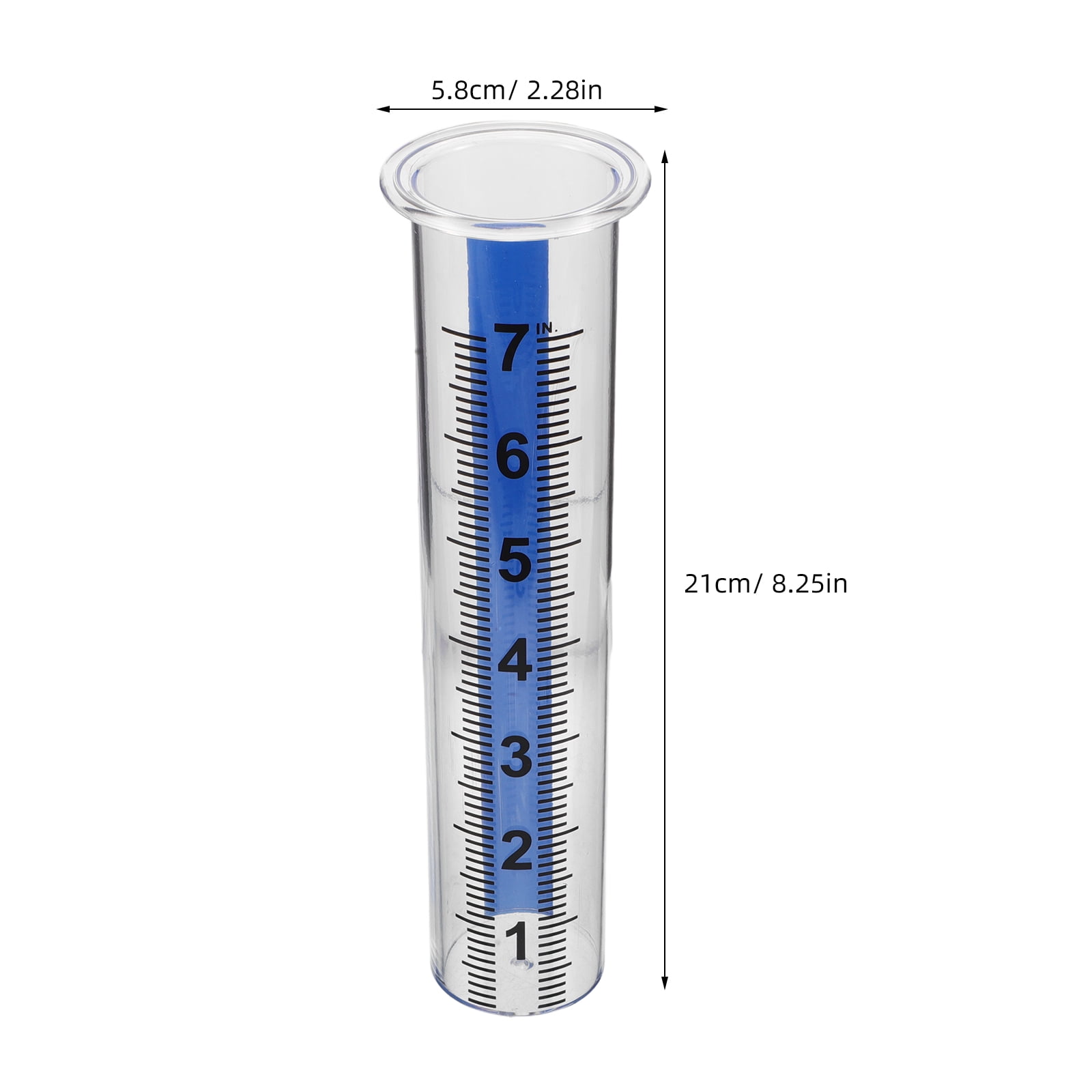 OUNONA 4Pcs Weatherproof Transparent Rain Gauge Tubes for Backyard and Greenhouse Irrigation