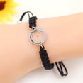 thumbnail image 6 of Uloveido Handmade Braided Black String Bracelet with Round Mustard Seed, Engraved Nothing is Impossible with God Bracelet Adjustable (Black), 6 of 7
