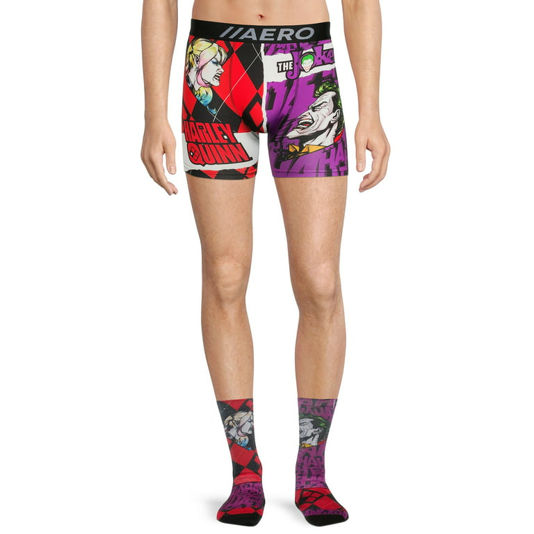 Joker Vs Harley Quinn Aero Boxer Briefs Underwear and Sock Set