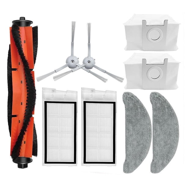 Bolsa de polvo de paño de fregona con filtro Hepa de cepillo lateral principal para Xiaomi Roidmi
