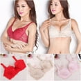 thumbnail image 3 of Womens Bras,Back Double-Breasted Full Lace Thin Bra(70B-90B), 3 of 6