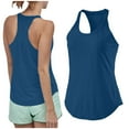 thumbnail image 2 of CFLVAEK Workout Tank Tops for Women Loose Fit Racerback Tank Top Loose Fit Crewneck Sleeveless Running Fitness Shirts Solid Color Basic Tank Tops Navy S, 2 of 8