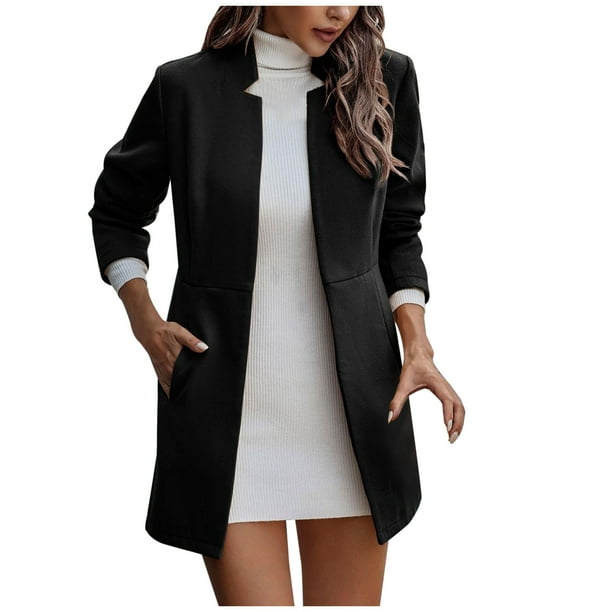 Abrigos de Invierno Para Mujer Trajes de Moda Chaquetas de Abrigo de Manga Larga Con Solapa Superior Odeerbi ODB171870