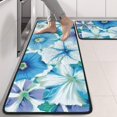 thumbnail image 2 of Kitchen Rugs Sets Of 2,Pioneer Flower Floral Print Pattern Anti Fatigue Kitchen Mat Rugs Non Slip Washable,Decorative Kitchen Floor Mats for Kitchen,Sink,Laundry,17"x47"+17"x47", 2 of 5