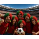 thumbnail image 3 of Peluca Para Adultos Aficionados De Futbol Soccer Verde y Guinda, 3 of 5