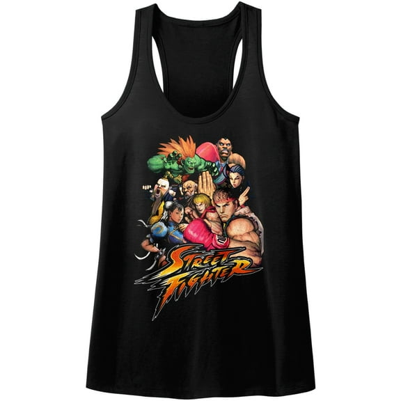 Street Fighter Stftr Black Women's Racerback Tank Top