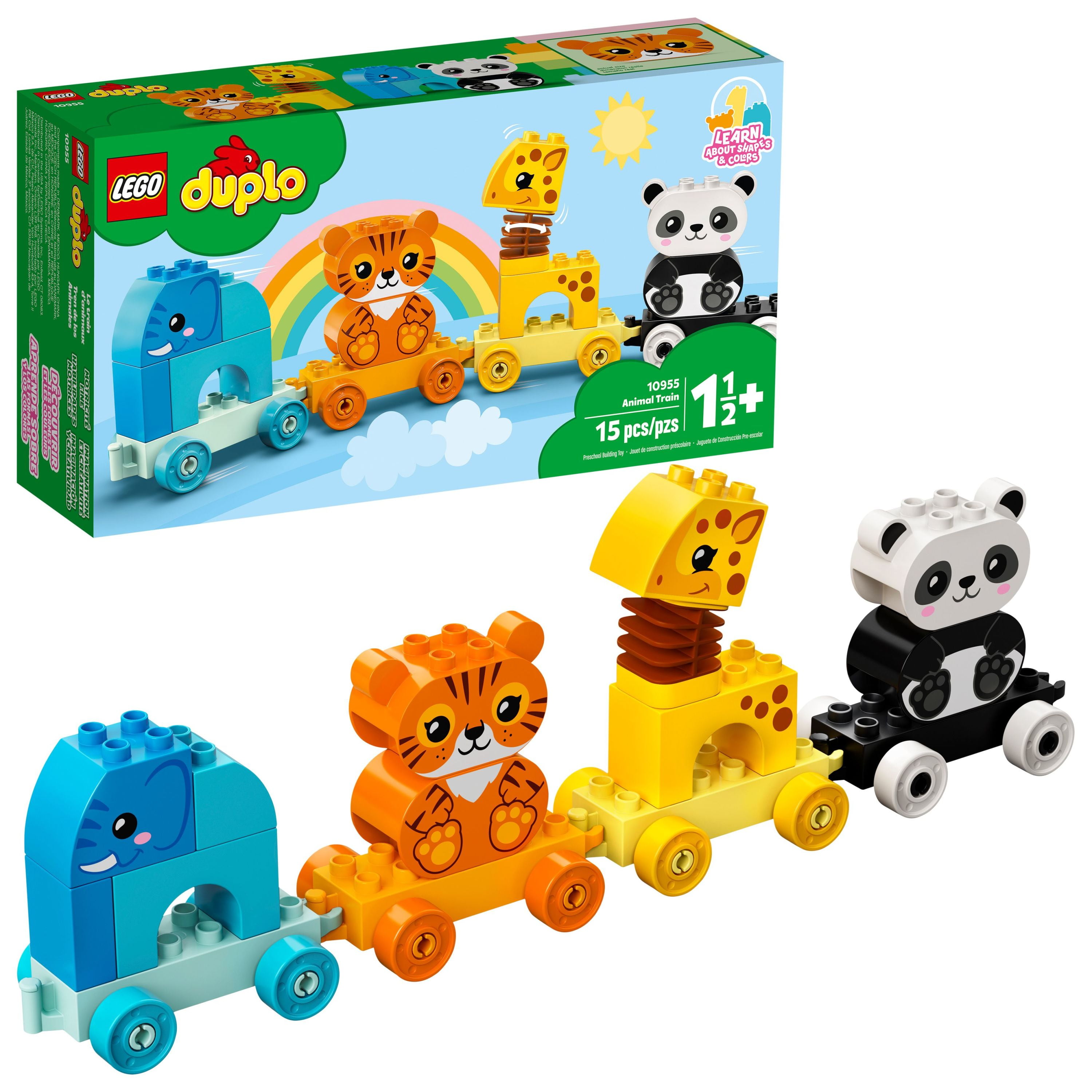 LEGO DUPLO My First Animal Train 10955, Toys for Toddlers and Kids 1.5 3 Years Old with Elephant, Tiger, Panda and Giraffe Figures, Learning Toy - Walmart.com