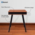 thumbnail image 5 of DPI DecorTech Rectangular End Table with Bluetooth Speaker and USB Charging Port, Walnut, 5 of 14