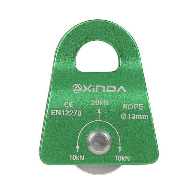 20KN Pulley Rope Pulley Rock Climbing degree Swivel, for Climbing, Work at Height, Outdoor Engineering Accessories
