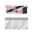 thumbnail image 2 of Kitchen Valances for Window, Abstract Marble Texture Pattern Light Filtering Rod Pocket Valance Curtain, Black White Pink Short Curtains Window Topper for Bedroom Bathroom Living Room 42x12in, 2 of 9