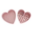 thumbnail image 1 of Caja de anillo en forma de corazón, multifunción, duradero, bandeja de almacenamiento de anillo, mini joyero moderno, estuche de viaje para anillos, pendientes, collares, regalos, broche E Hugo Estuche de viaje para joyería, 1 of 10