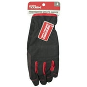 Hyper Tough Black Synthetic Leather Touch Screen Utility Glove, Mens Large