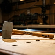 ESTWING Deadhead Rubber Mallet - 18 oz No-Mar Hammer with Bounce Resistant Head & Hickory Wood Handle - DH-18N