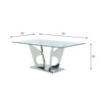 thumbnail image 4 of ACME Azriel Dining Table w/Pedestal Base, Clear Glass & Mirrored Silver Finish, 4 of 4
