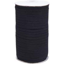 200M Flat Cotton Linen Ribbon for Gift Wrapping Party Decorations Black 1/4 inch(5~5.5mm) about 218.72 Yards(200m)/Roll