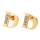 thumbnail image 1 of Aretes Mujer LuckyLy, Inicial Letra A, Acero Inoxidable con Oro 18k y Zirconia Cúbica, Modelo Tina dorado UNITALLA, 1 of 7