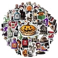 thumbnail image 2 of 35pcs-100pcs Spooky Halloween Stickers Gothic Skull Stickers Potion Stickers for Notebooks Laptops Suitcases, 2 of 9