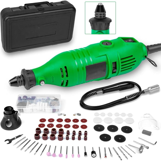 Herramienta Rotativa, Mini Taladro Mototool Eléctrico Profesional de Velocidad Variable con Accesorios Para Pulir, Tallar, Perforar, Moler