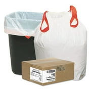 Draw 'n Tie Heavy-Duty Trash Bags, 13gal, .9mil, 24.5 x 27 3/8, White, 200/Box