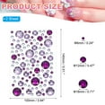thumbnail image 2 of Uxcell Self-Adhesive Rhinestone Stickers, Face Stone Jewel Stickers for Crafting Nail Decor Makeup DIY Purple, 2 of 7