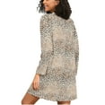 thumbnail image 2 of joogoo Plain Cheetah Glitter Print Women's Long Sleeve Nightgown Sleepwear L, 2 of 8