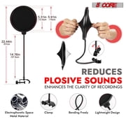 Adjustable Microphone Boom Arm Kit – Professional Studio Mic Stand with Pop Filter, Shock Mount & Adapters