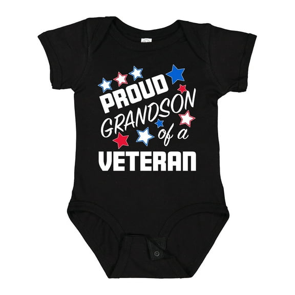 Inktastic Proud Grandson of a Veteran Veterans Day Boys Baby Bodysuit