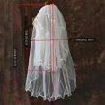 thumbnail image 3 of Comfortable Sheer Bridal Veils For Wedding Simple Ribbon Embellished Headpiece Lightweight Pearls Studded Hair Accessory Classical Style, 3 of 5