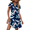 Leaf Print, variant on EKOUAER Women's Nightgown Short Flare Sleeve Sleepshirt V-Neck Sleepwear Soft Nightshirt Pajama Dress