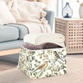 thumbnail image 3 of Yayeee Collapsible Cube Storage Bin with Lid Fabric Closet Decorative Basket with Handles, Green Birds, 3 of 7