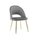 thumbnail image 3 of Porthos Home Batia Armless Dining Chairs With Elegant Velvet Upholstery, Tapered Gold Metal Legs And Ergonomic Rounded Back (Suitable For Dining Rooms And Kitchens Of All Sizes), 3 of 7