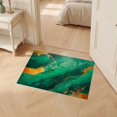 thumbnail image 2 of ODIKA 2'x3' Ultra-Soft Accent Mat, Green Orange Abstract Conference Design Vivid Marble with Dynamic Veins Washable, Bare feet friendly, Easy Care Indoor rug for Bedside, Footrest, 2 of 6
