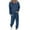 Navy, variant on Idoravan Womens Sweat Suits and Jogger Sets Women Fashionable Solid Color Hooded Round Neck Long Sleeved+long Pants Hoodie Set