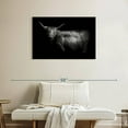 thumbnail image 2 of Elephant Stock Hello Highland Cow Wall Art - Horizontal Canvas Wall Art - Living Room Wall Decor - Animal Canvas - Black And Gray Decor By Photoinc Studio - 36" x 24", 2 of 8