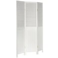 thumbnail image 2 of Oriental Furniture 6 ft. Tall Louvered Beadboard Room Divider White - 3 Panel, 2 of 6