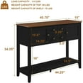 thumbnail image 6 of Pouseayar Wood Sideboard Buffet Storage Cabinet ,Black, 6 of 7