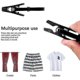 thumbnail image 5 of 20 Pack Hook Accessory Clips - Plastic Hangers with Clamp and Notches Rotating Hooks Clips for Shoes/Boots Black, 5 of 5