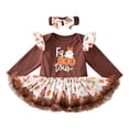 thumbnail image 3 of SOFTCCLO Baby Girl Halloween Outfit Party Long Sleeve Romper Dress Headband Comfortable Casual 2 Piece Sets Size 0-3M, 3 of 4