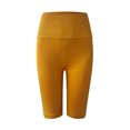 thumbnail image 4 of QLEICOM Womens Athletic Shorts, Plus Size Shorts, Fashion Yoga Leggings Fitness Running Gym Sports Full Knee Length Pants Yoga Shorts, Running Shorts, Comfy Beach Shorts, Cycling Shorts Yellow S, 4 of 6