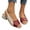 Red, variant on Dress Sandals for Women Ladies 2025 Summer Trendy Leather Peep Toe Chunky Mid Heel Slingback Dressy Shoes