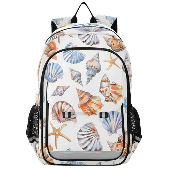 ALAZA Sea Shell Coach Laptop Backpack Purse Travel Bag Casual School Bookbag Rucksack for Women Men