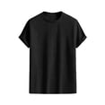 thumbnail image 5 of Luvrsol Tshirts for Men Stretch Solid Crew Neck Basic Tee Flexible Soft Layering Daily Undershirts S-2XL, 5 of 7