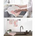 thumbnail image 5 of Red Orange Grey Coral Coastal Hand Towels Set,Waffle Weave Kitchen Towels 4Pcs,Summer Beach Seaside Nautical Microfiber Hair Face Bath Tea Towel Absorbent Cleaning Dish Cloths 15.7"x23.6", 5 of 7