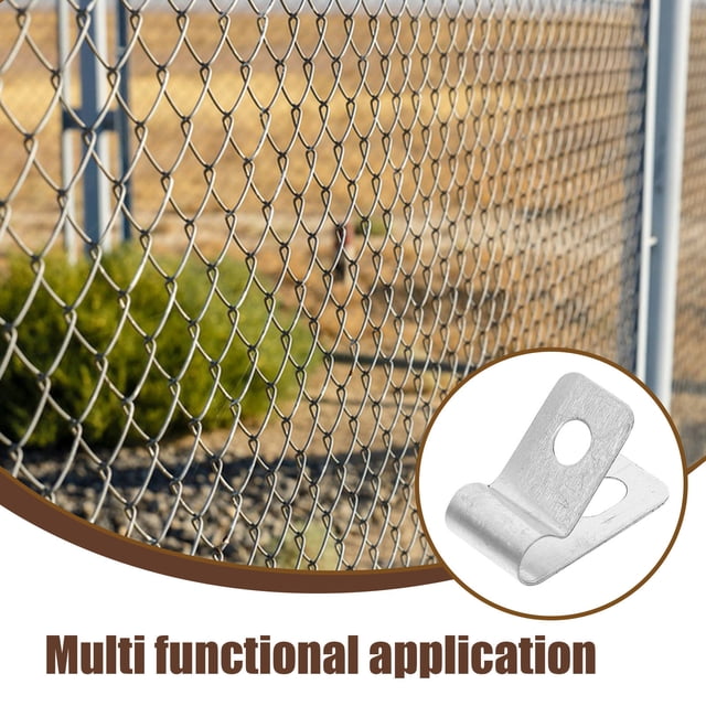 unbranded 100Ud Clips De Metal Para Cercas De Inoxidable Con Tornillos Para Montaje En Madera Y