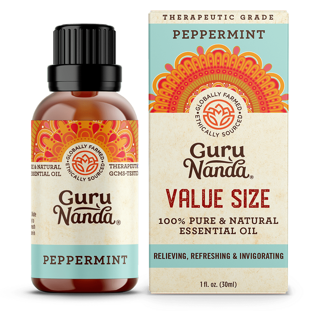 Guru Nanda 100% Pure Peppermint Essential Oil, 30ml, 1 fl. oz