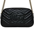 thumbnail image 5 of Pre-Owned Gucci Shoulder Bag f-24997 Black GG Marmont 447632 Chain Leather 486628 GUCCI Quilted..., 5 of 11