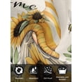 thumbnail image 7 of Yellow Dwarf Sunflowers Cloth Napkins Set of 8 Reusable Dinner Napkins, Line Bee Green Leaves Cocktail Napkin Washable Table Napkins for Wedding/Holiday Party/Baby Shower 20"x20", 7 of 7