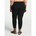 thumbnail image 3 of Terra & Sky Women's Plus Size Capri Ladder Leggings, 22" Inseam, Sizes 0X-5X, 3 of 5